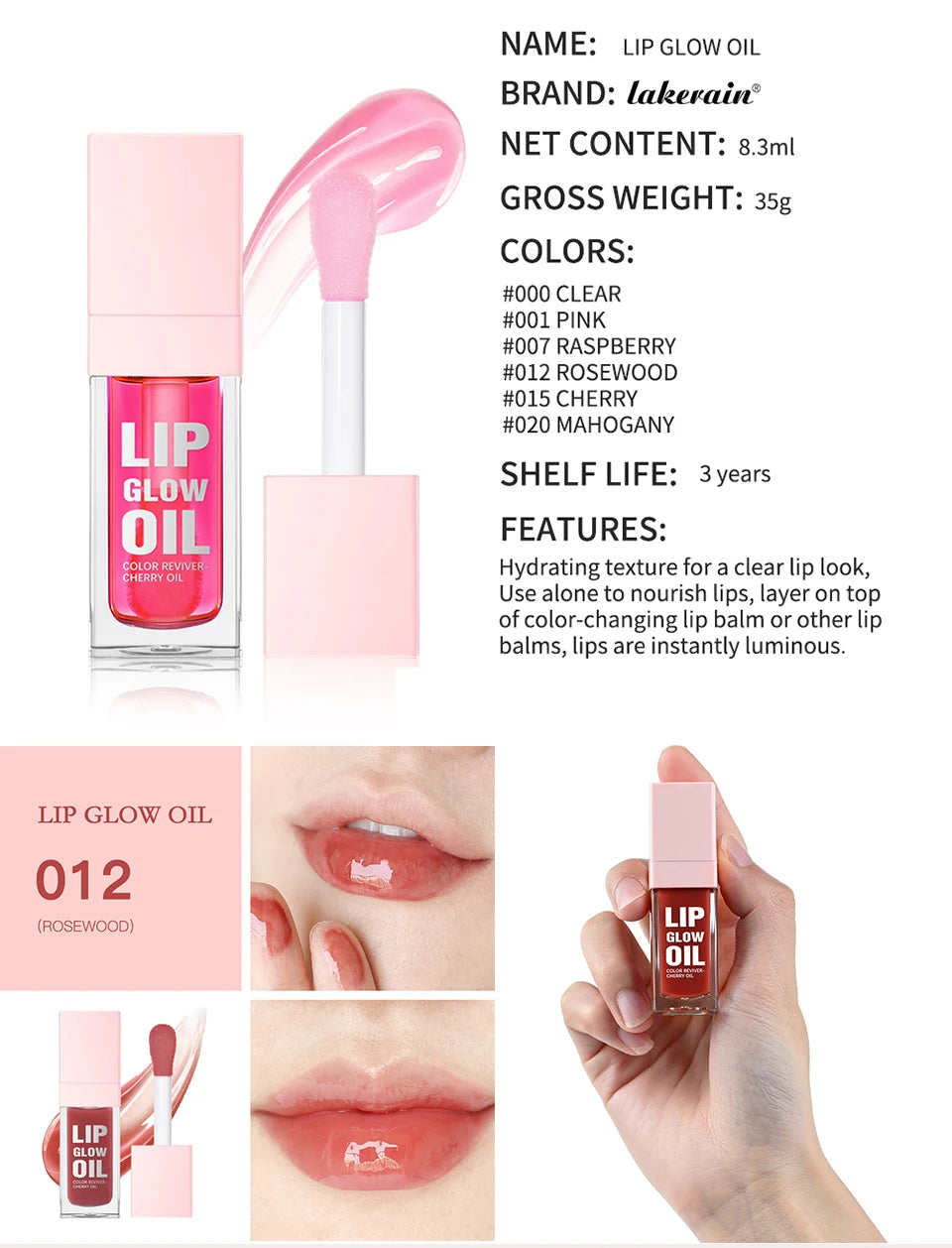 Moisturizing Lip Glow Oil and Hydrating Lip Glaze for Daily Care and Soft Lips - 16