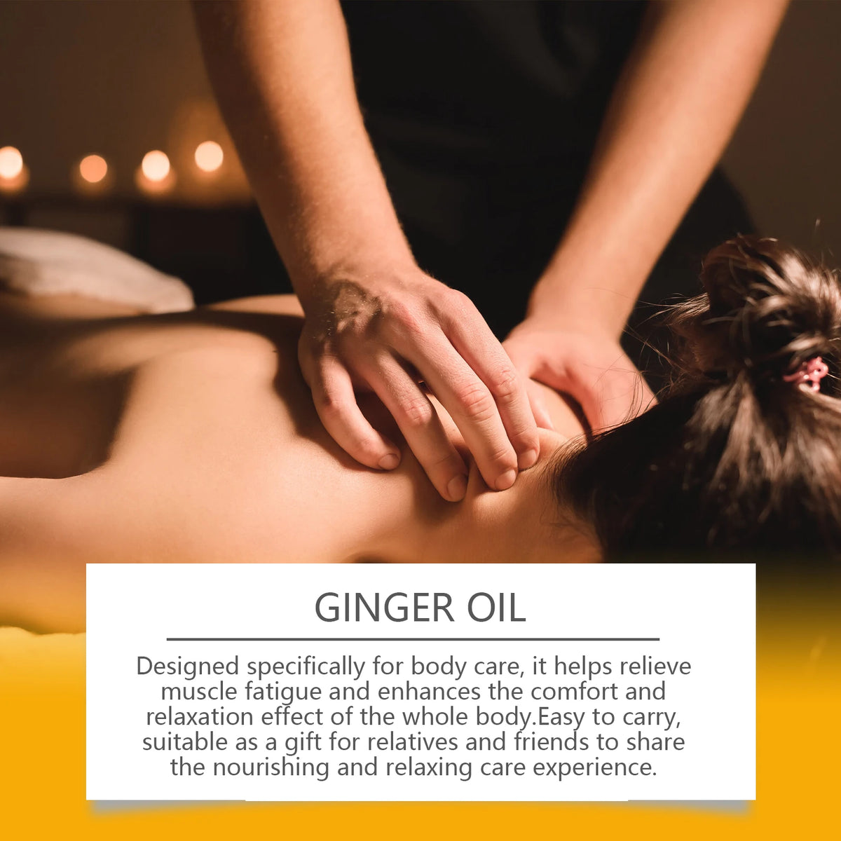 Ginger Massage Oil and Body Relaxing Essential Oil for Skin Nourishing Therapy