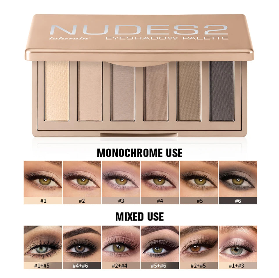 Eyeshadow Palette and Makeup Brush Set for Natural and Smoky Eye Looks - 10