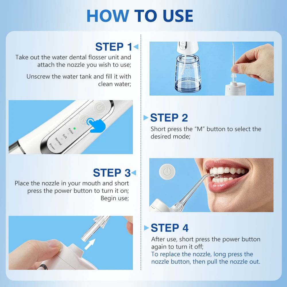 Water Dental Flosser and Oral Irrigator for Braces and Deep Teeth Cleaning Routine - 12