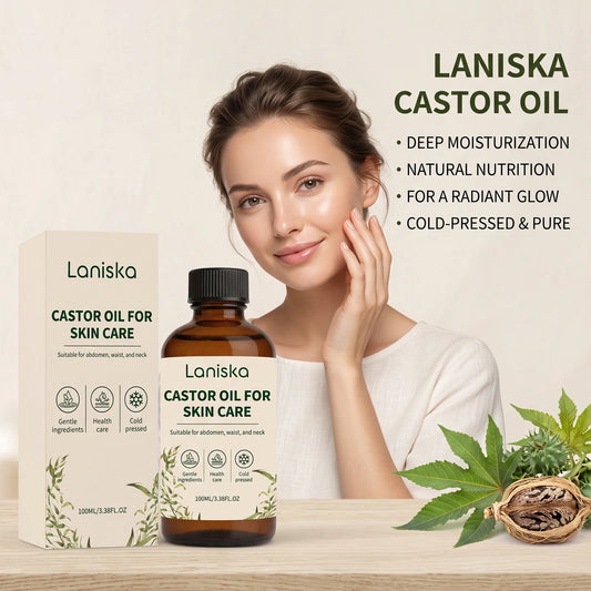 Cold Pressed Castor Oil and Moisturizing Body Care for Dry Skin and Massage