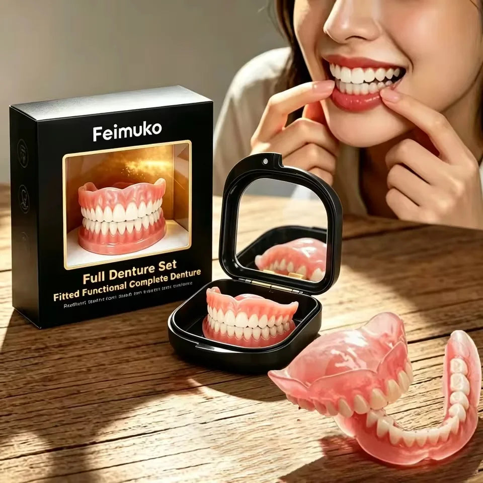 Full Mouth Silicone Dentures and Fake Teeth Set for Daily Smile Enhancement Needs