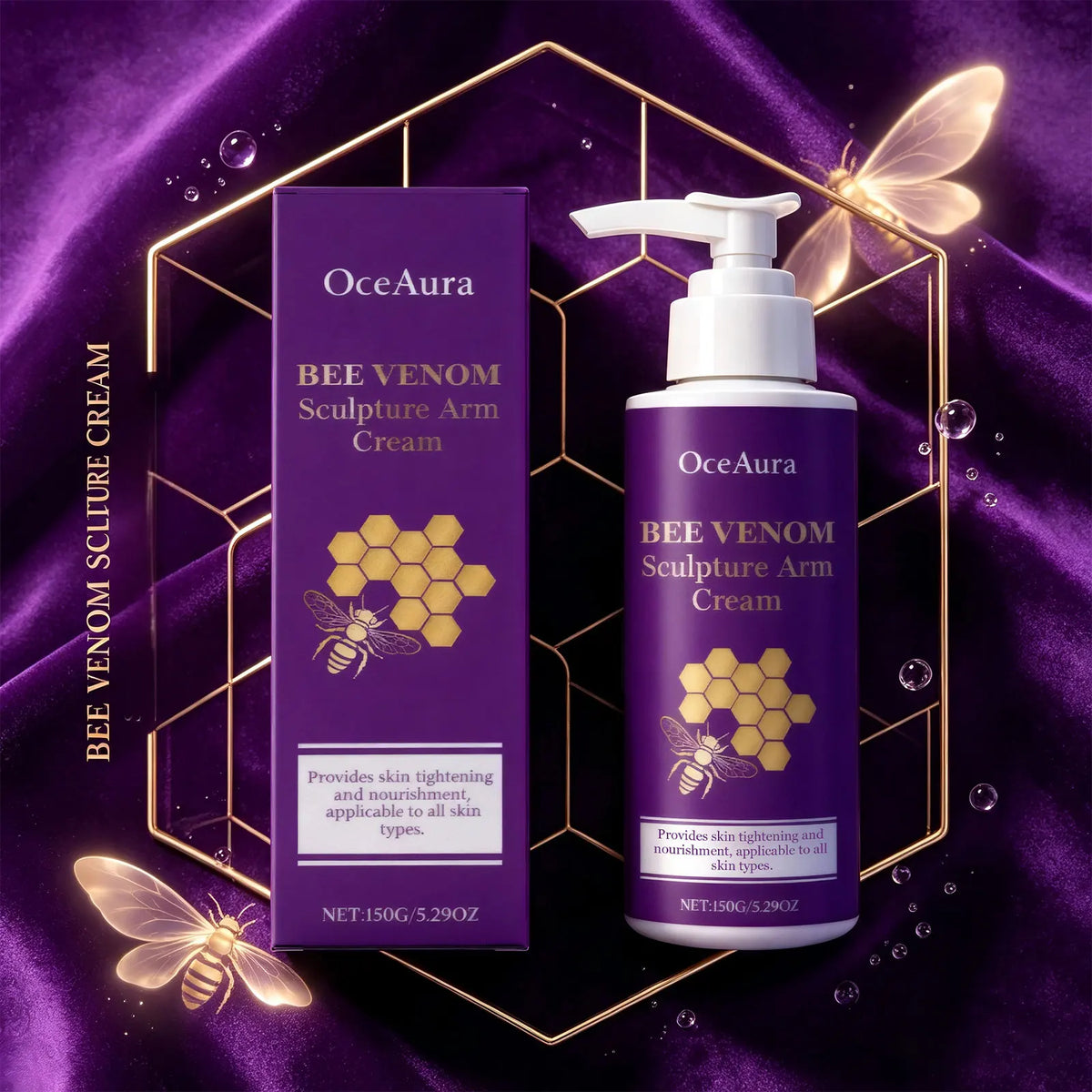 Bee Venom Arm Cream and Firming Lotion for Toned Arms and Smooth Hydrated Skin