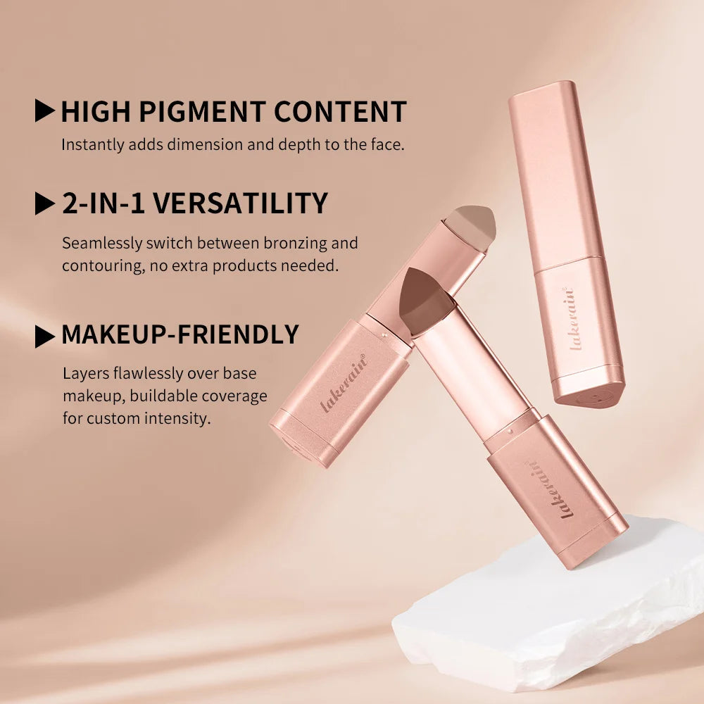 Cream Bronzing Stick and Contour Shaping Makeup for a Natural Sun Kissed Glow - 3