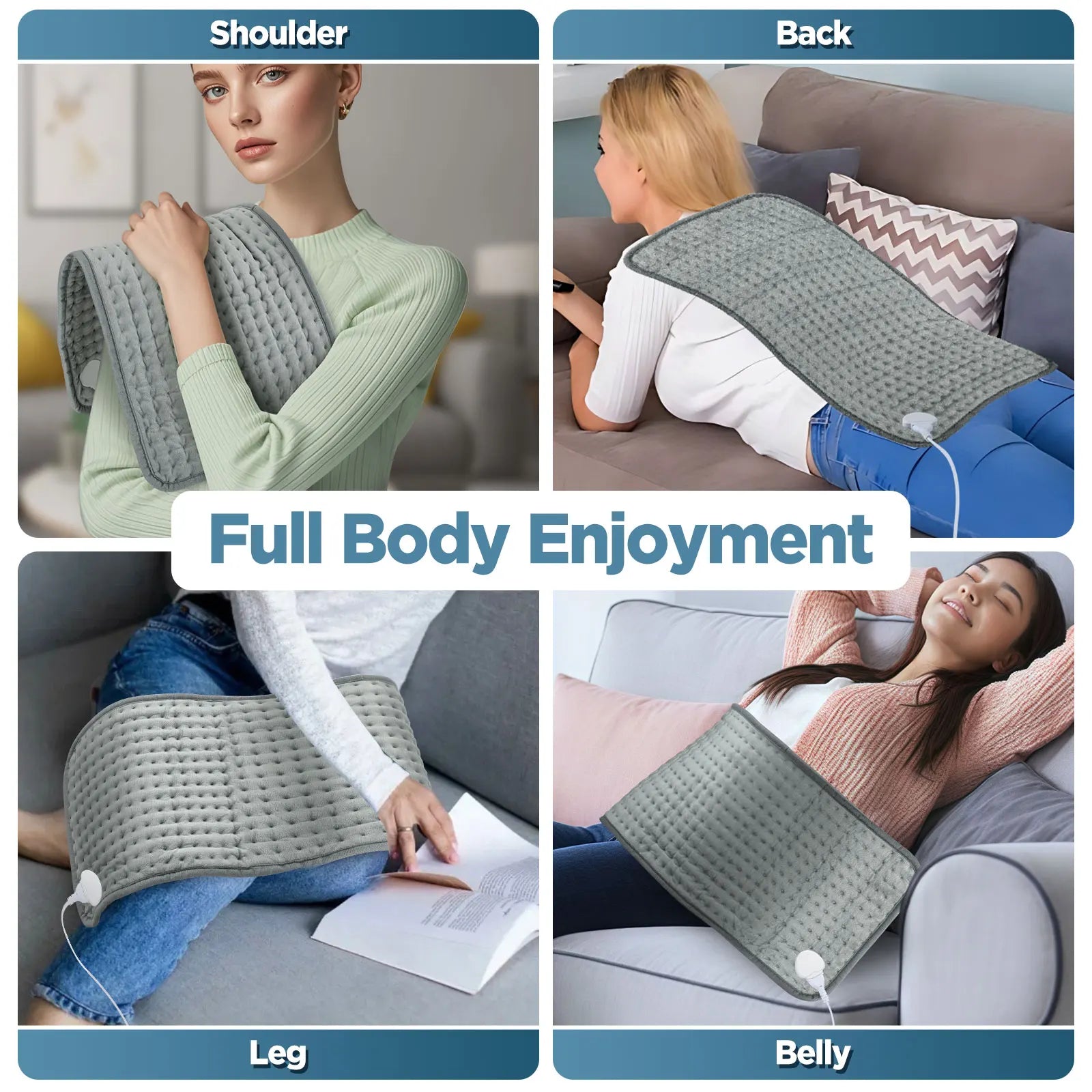 Electric Heating Pad and Warming Blanket for Muscle Pain Relief and Cold Evenings - 5