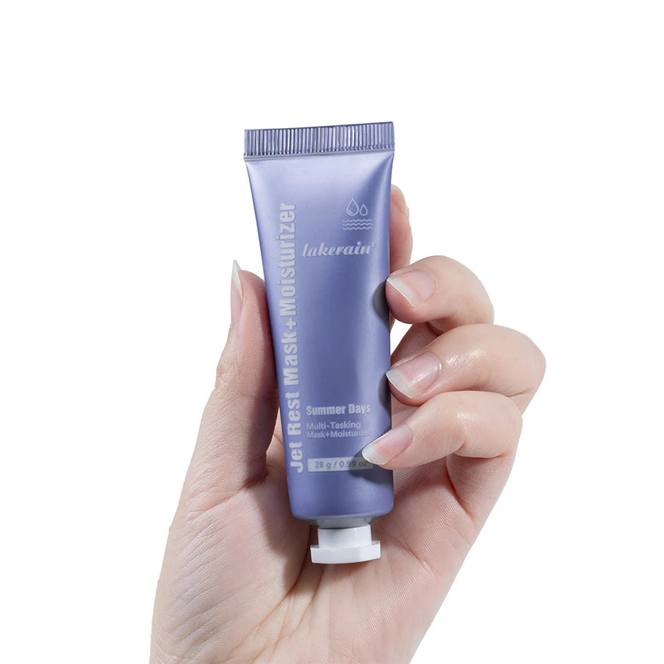Jet Rest Mask and Daily Moisturizer for Dry Skin and Travel Skincare Routine