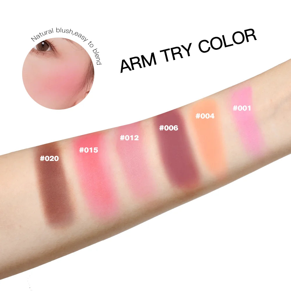Embossed Blush Palette and Matte Face Makeup for a Natural Glowing Complexion - 6