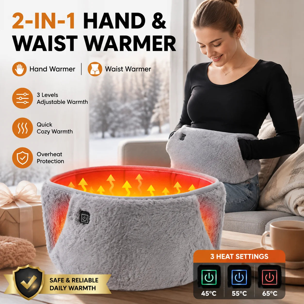 Electric Heating Belt and Abdominal Hand Warmer for Cold Relief and Daily Comfort - 1