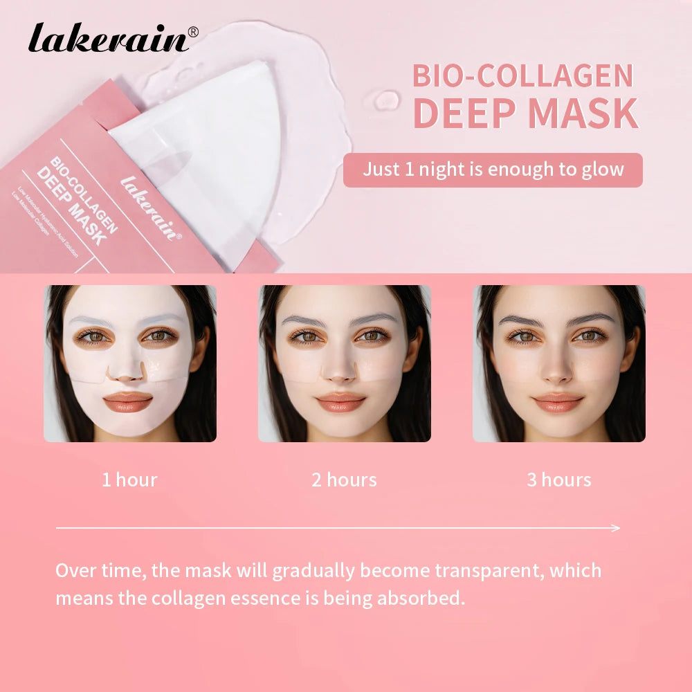 Bio Collagen Face Mask and Deep Hydrating Sheet for Overnight Skin Rejuvenation - 3