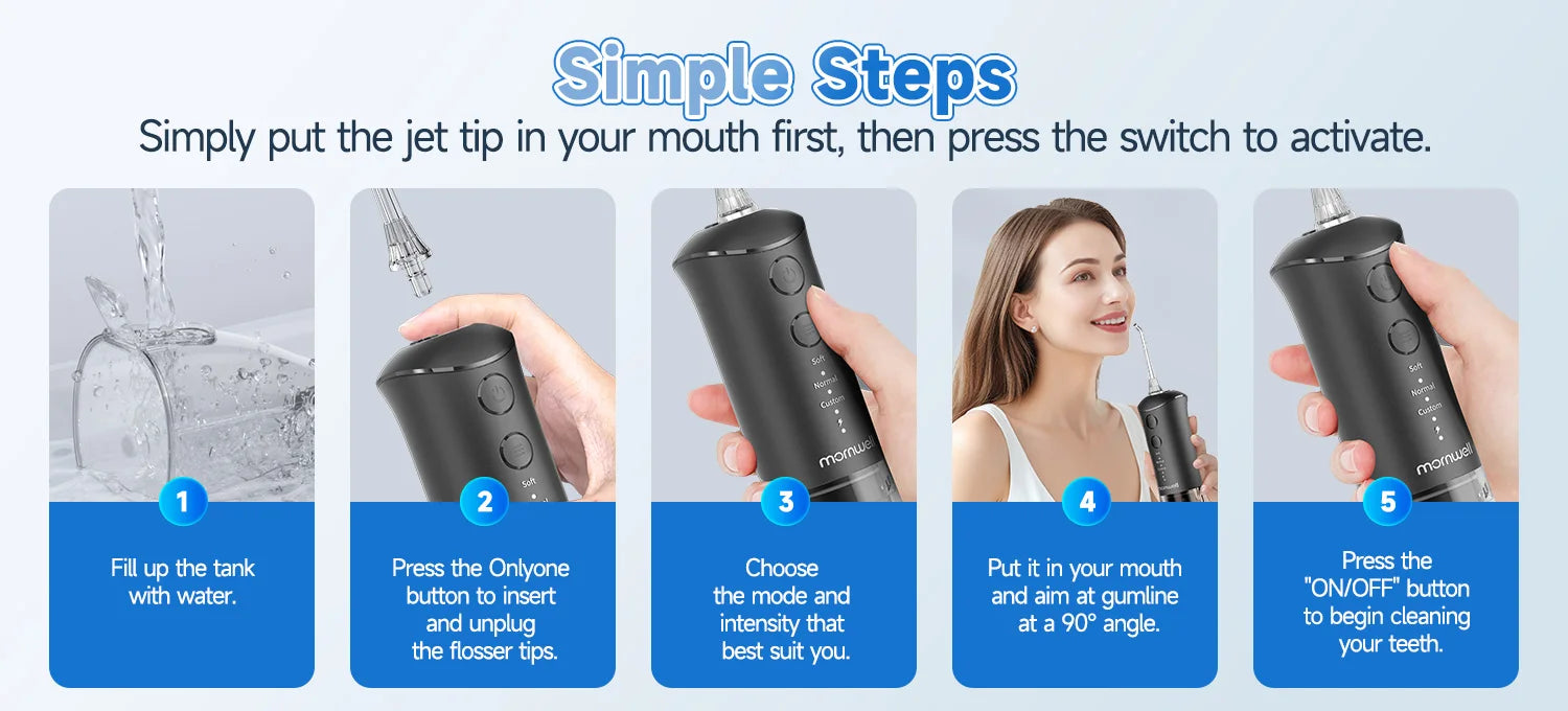 Portable Water Flosser and Dental Oral Irrigator for Daily Teeth Cleaning - 10