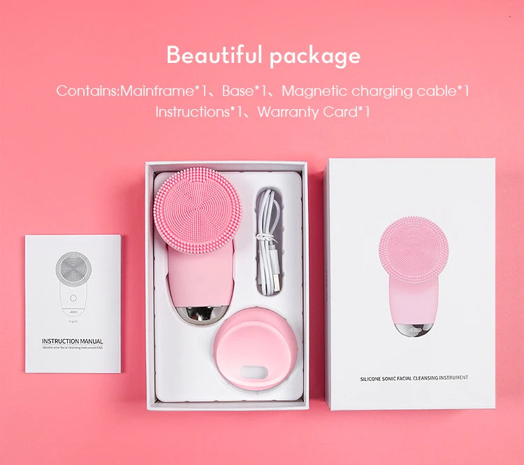 Silicone Face Cleansing Brush and Facial Scrubber for Daily Skin Pore Cleaning