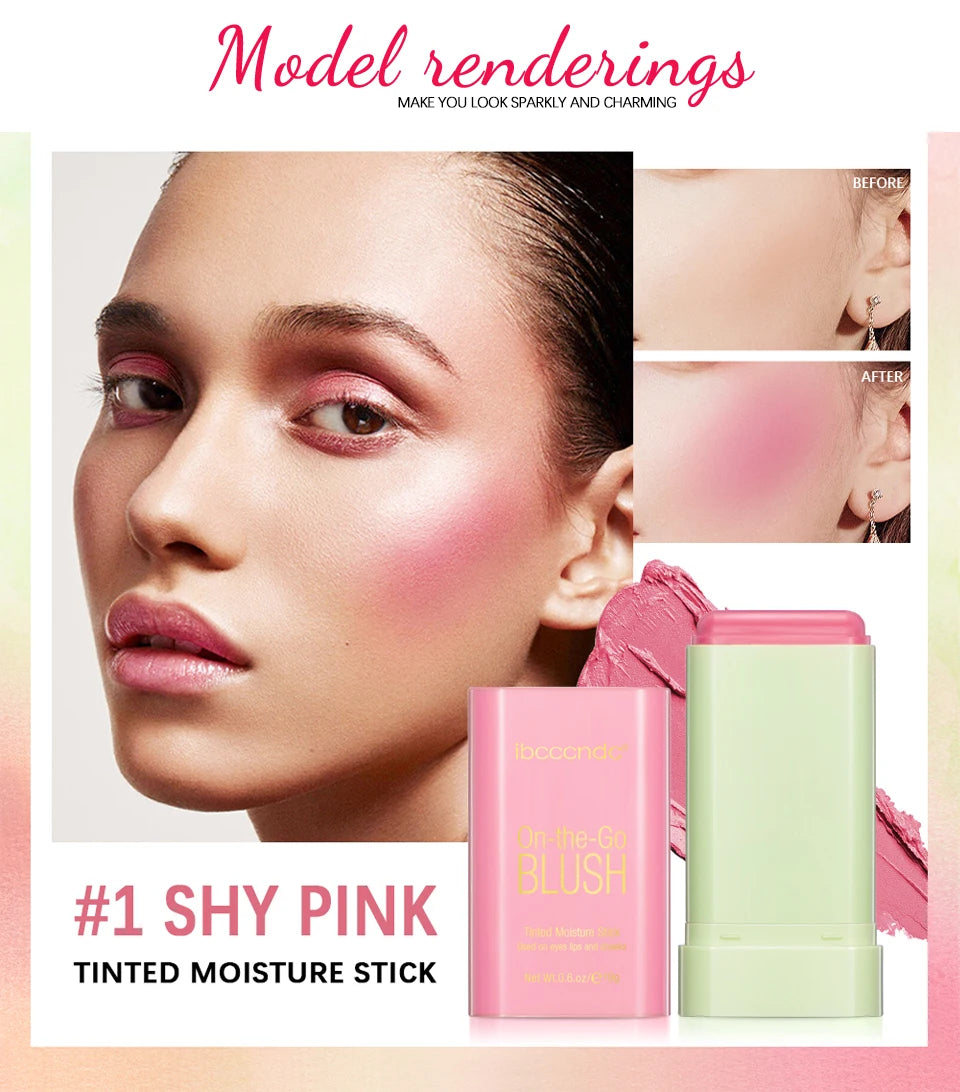 Tinted Moisture Stick and Cream Blush for Natural Makeup Look on the Go