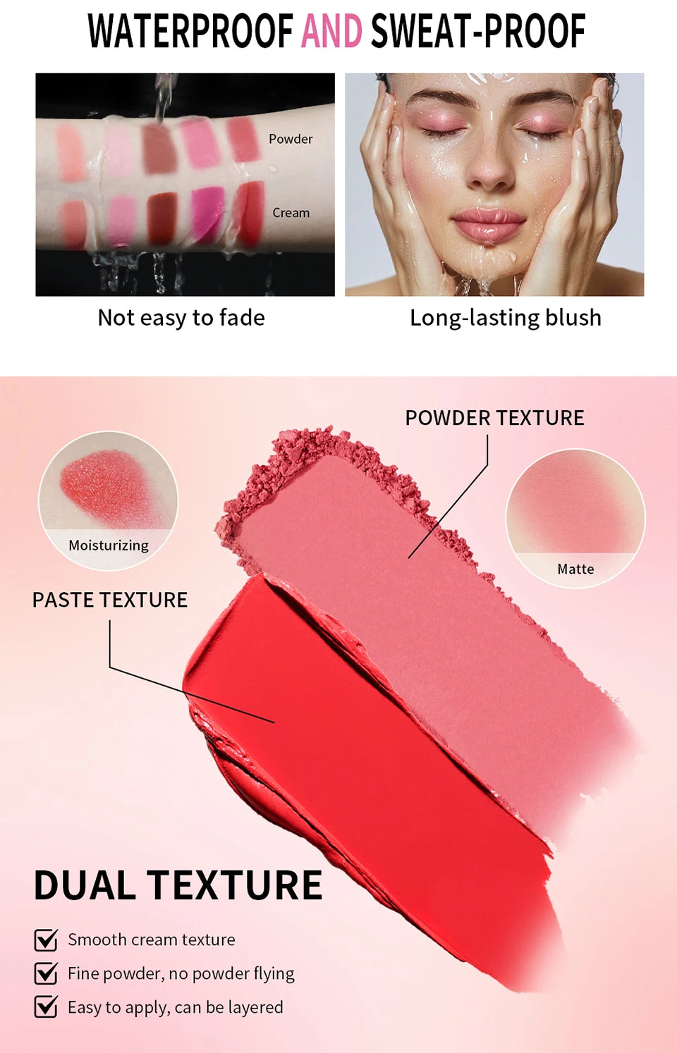 Cream and Powder Blush duo for a flawless long lasting natural makeup glow - 14