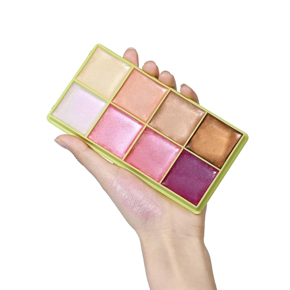 Cream Highlighter Palette and Makeup Blush Set for Professional Sculpting Looks - 21