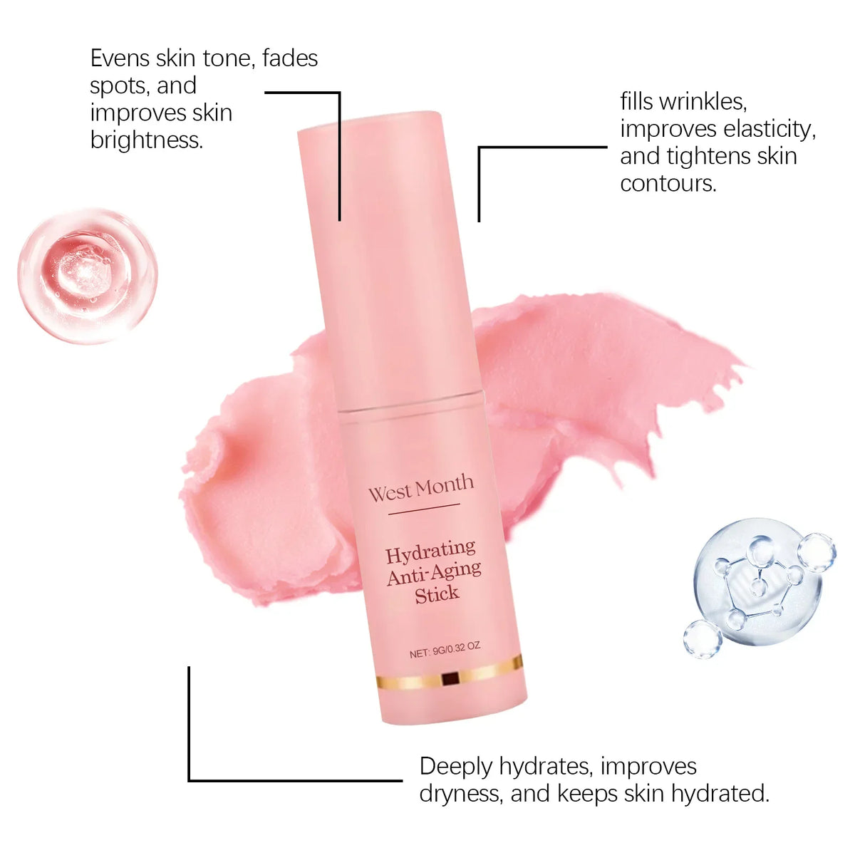 Collagen Moisturizing Stick and Anti Aging Balm for daily wrinkle reduction