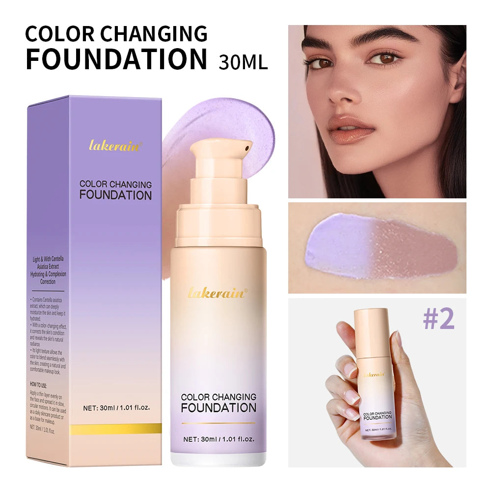 Color Changing Foundation and Liquid Face Concealer for Daily Natural Makeup Looks