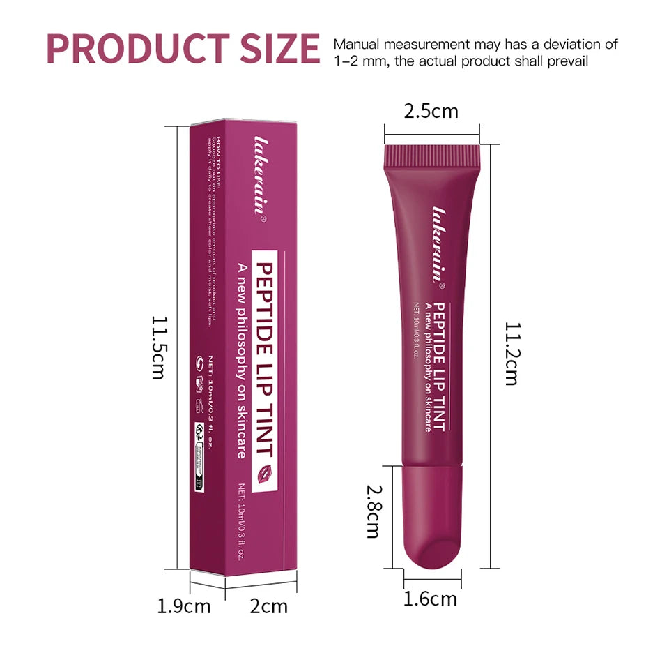 Peptide Lip Tint and Moisturizing Lip Gloss for Daily Hydration and Shine - 20