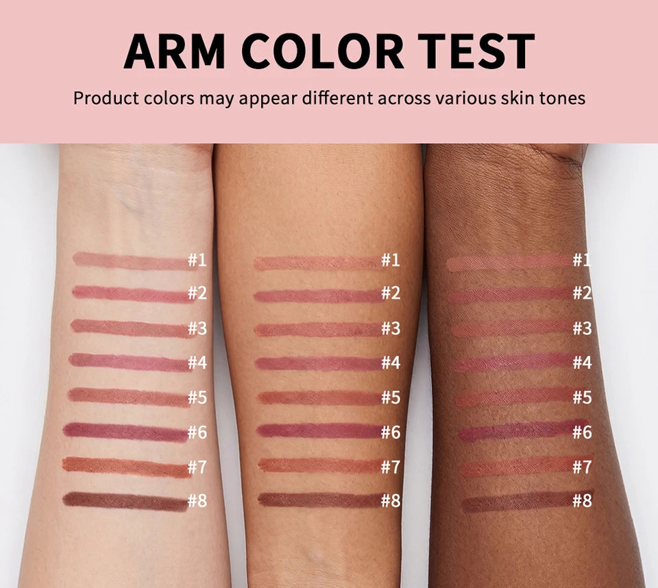 Stain Lip Liner and Matte Contour Pen for Defined Lips and Long Lasting Wear