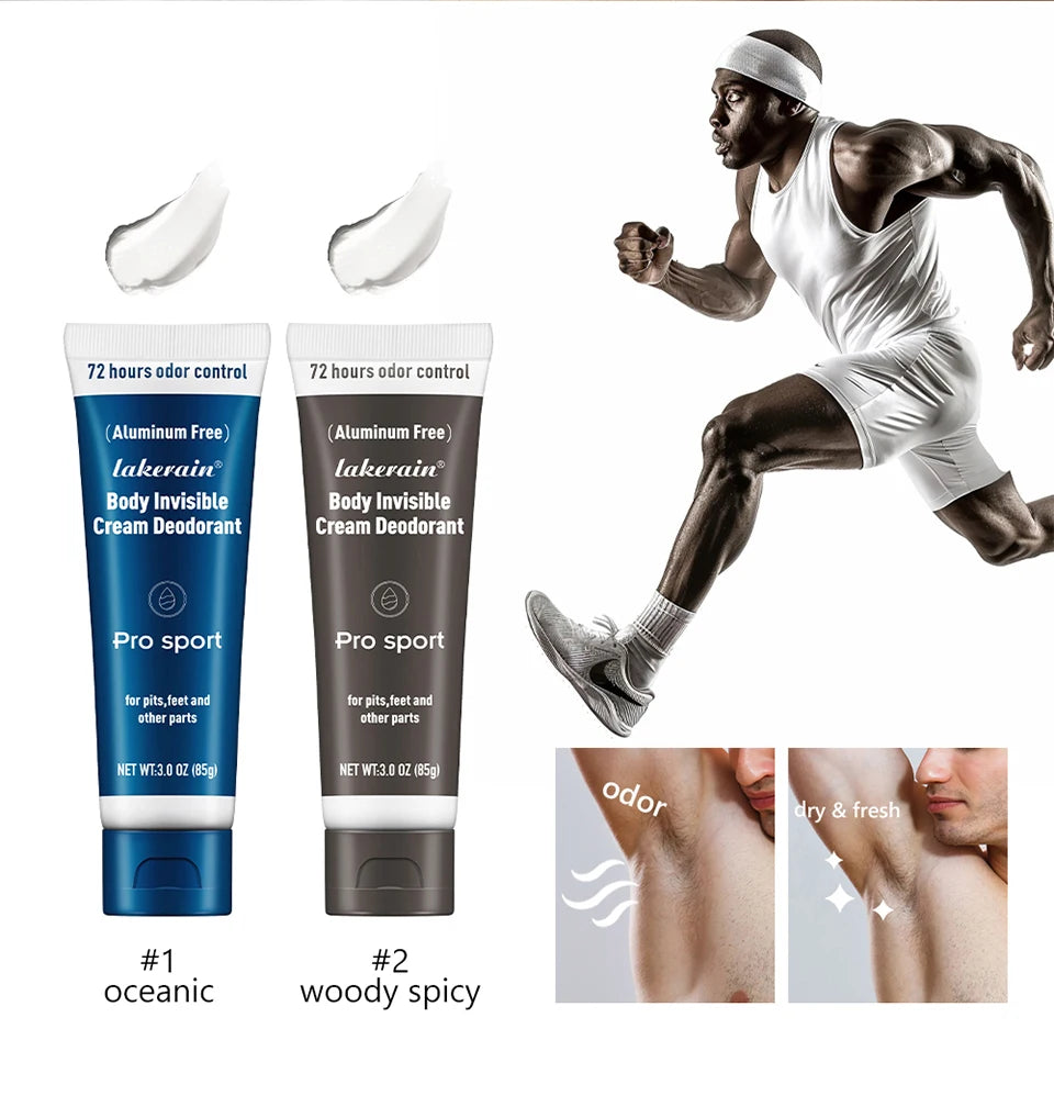 Body Deodorant Cream and Antiperspirant Lotion for Men Daily Freshness