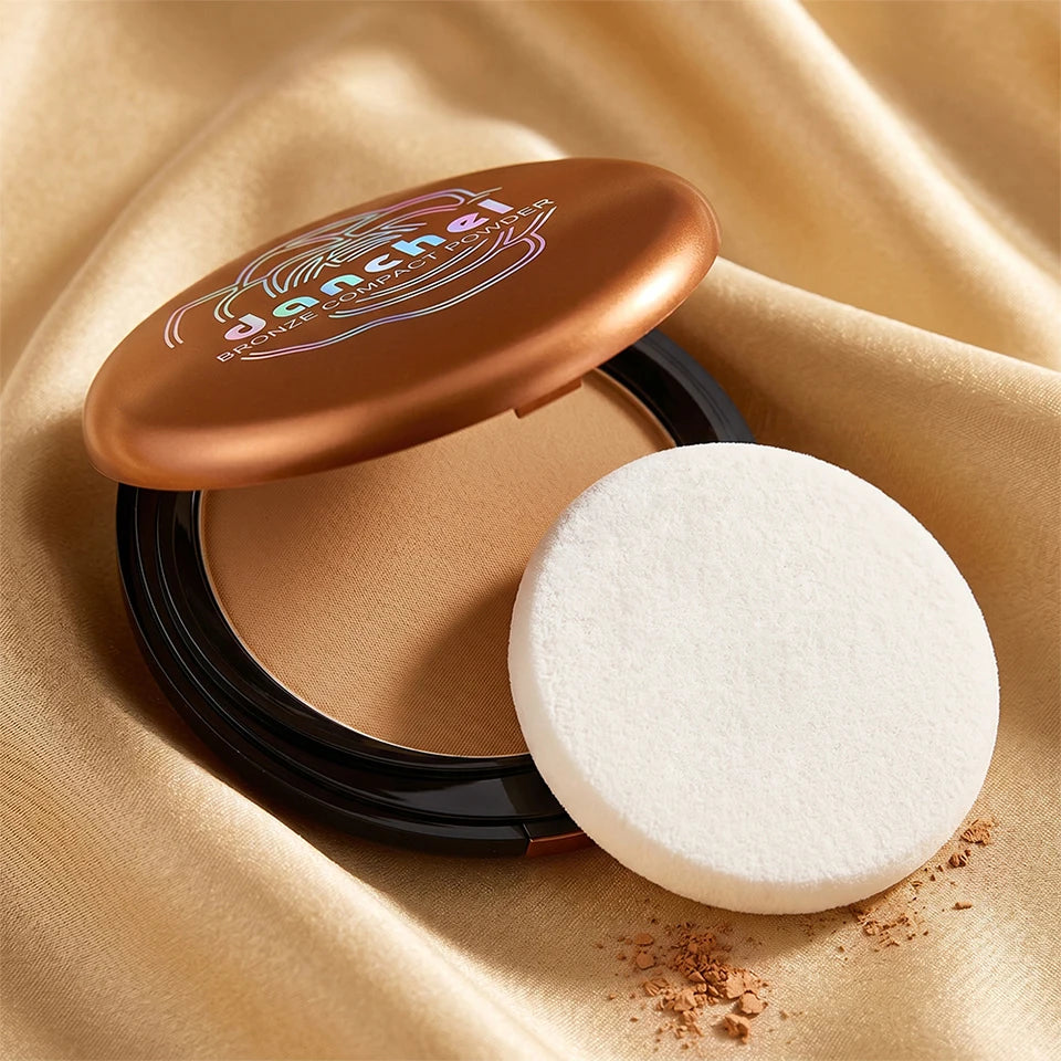 Matte Bronze Powder and Pressed Setting Powder for a Natural Sun Kissed Look