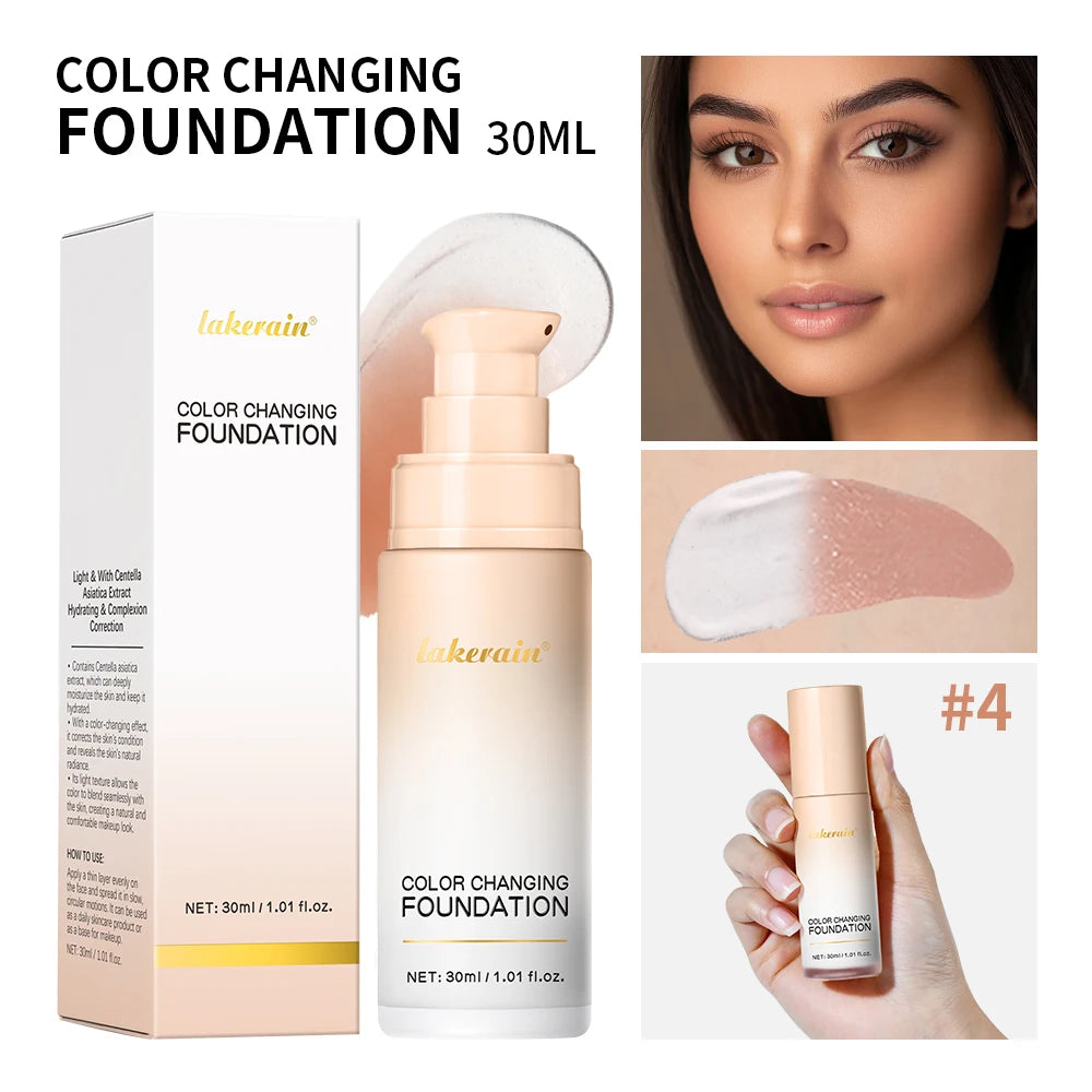 Color Changing Foundation and Liquid Face Concealer for Daily Natural Makeup Looks