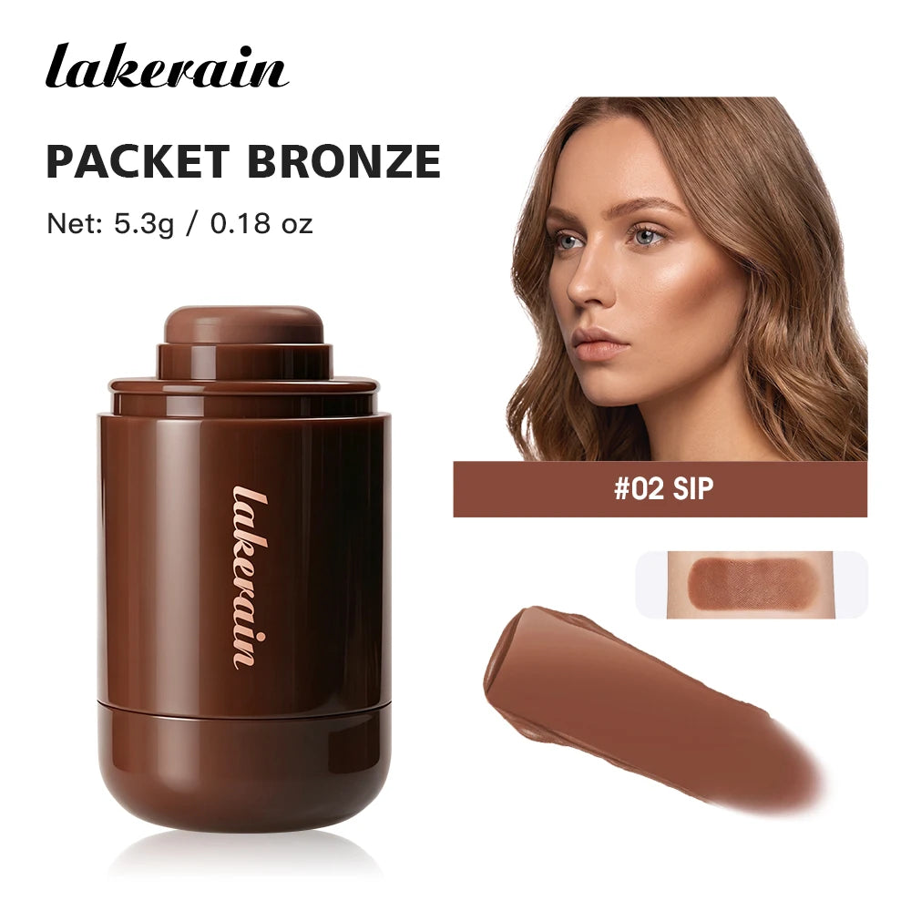 Cream Contour Stick and Bronzer Makeup for Daily Sculpting and Face Defining