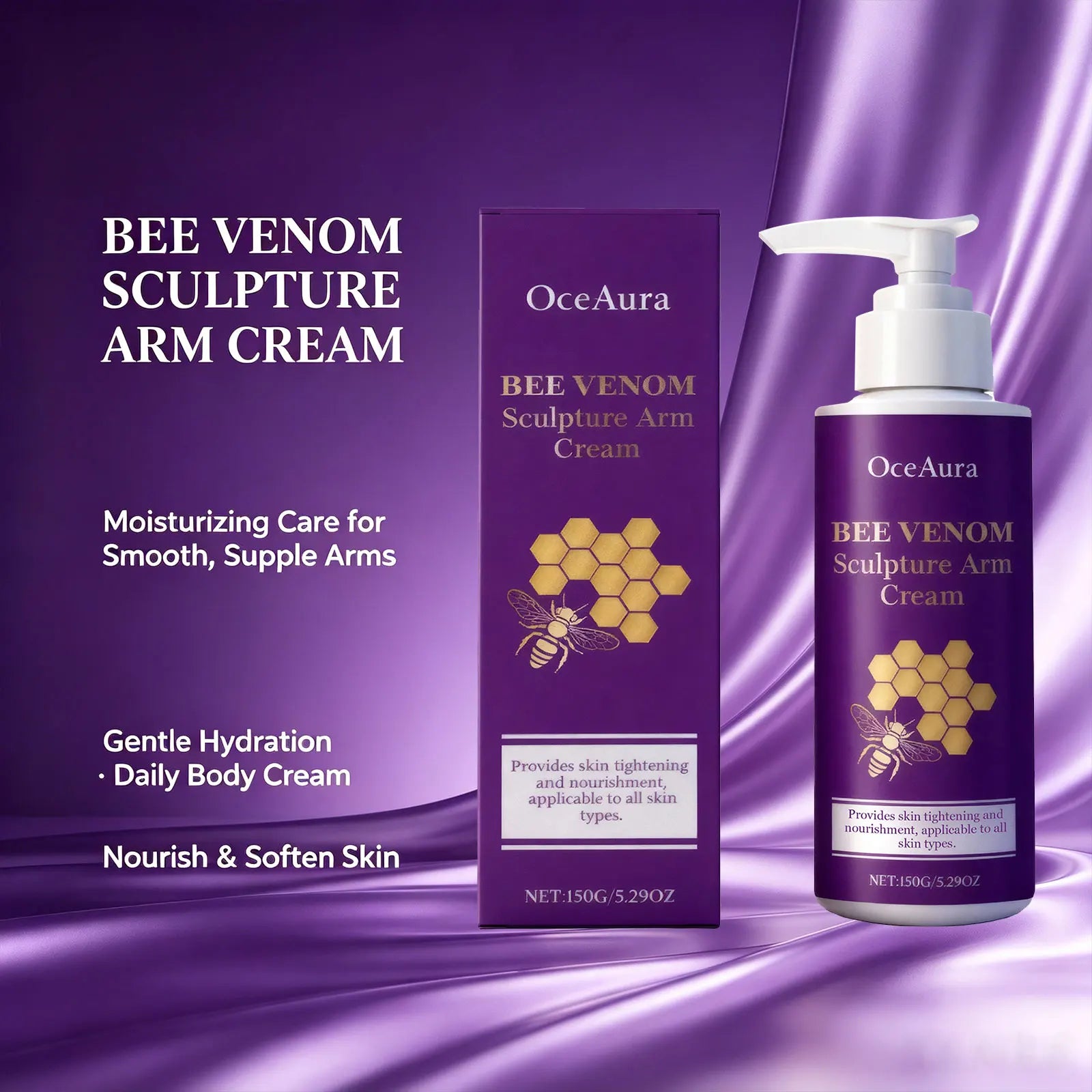 Bee Venom Arm Cream and Firming Lotion for Toned Arms and Smooth Hydrated Skin - 3
