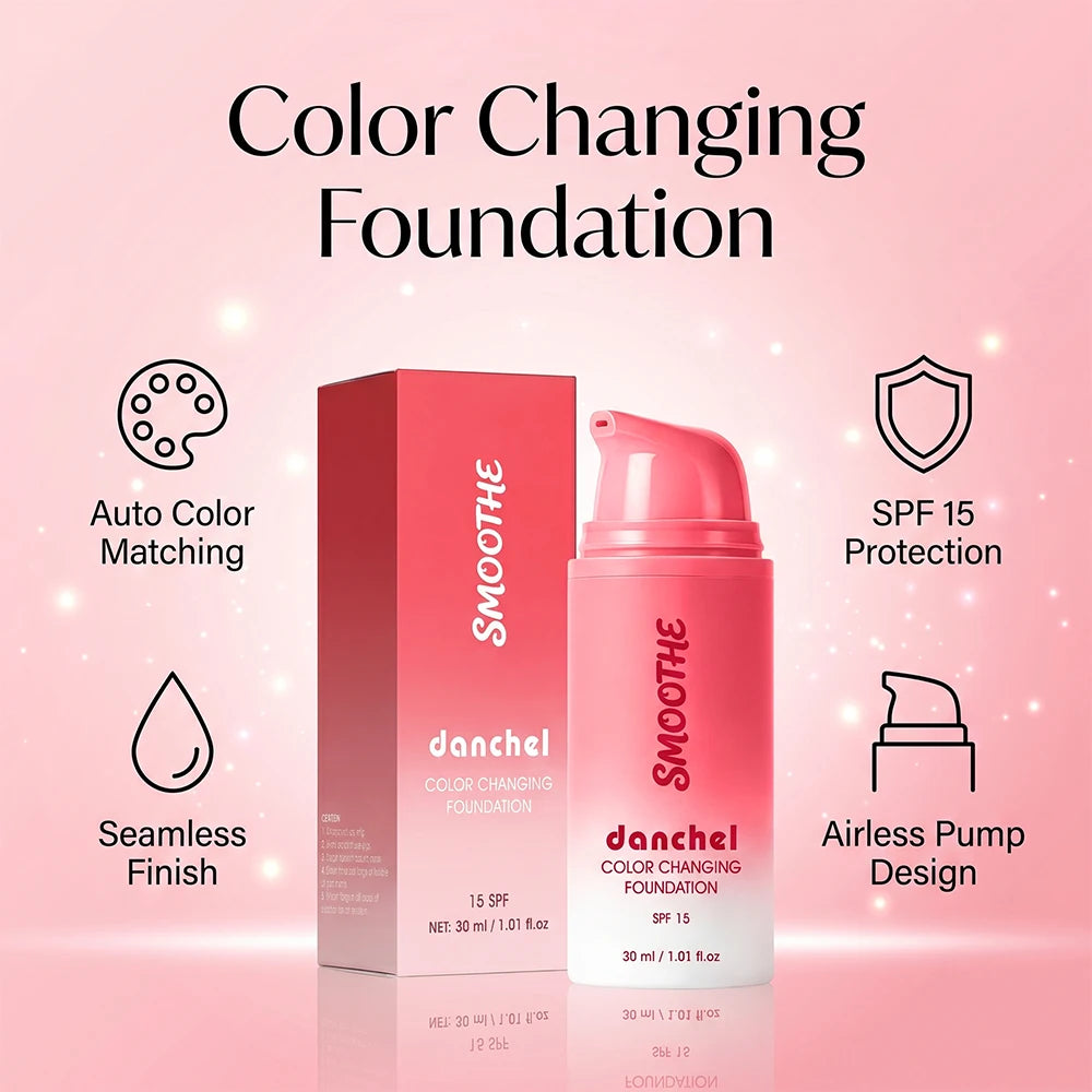 Color Changing Foundation and Skin Tone Matching Makeup for Daily Face Wear