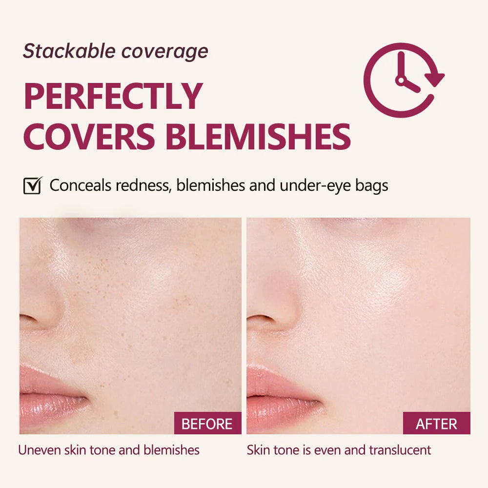 Semi Matte CC Cream Cushion and Long Lasting Foundation for Flawless Face Makeup - 5