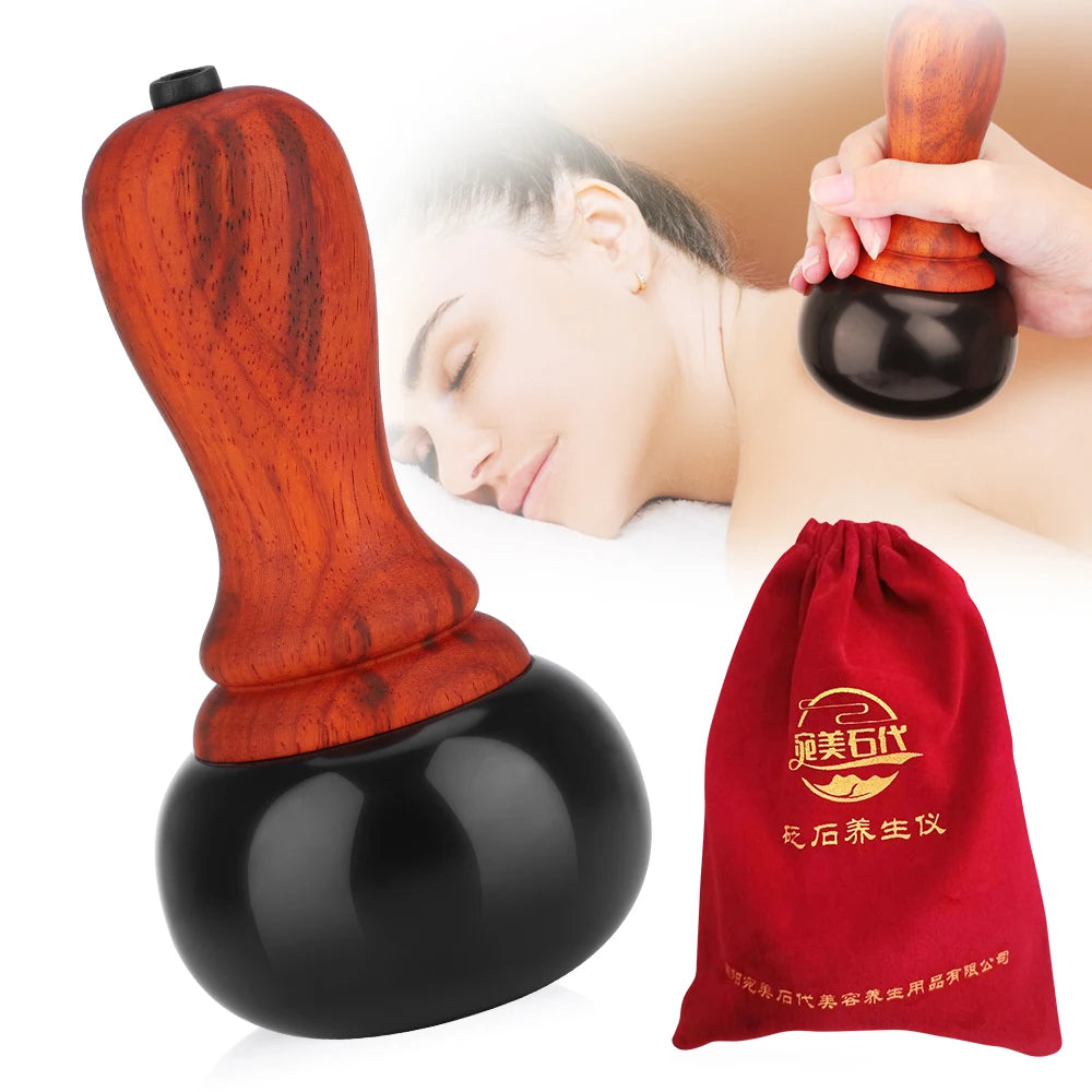 Electric Gua Sha Massager and Hot Stone Tool for Muscle Relief and Body Therapy