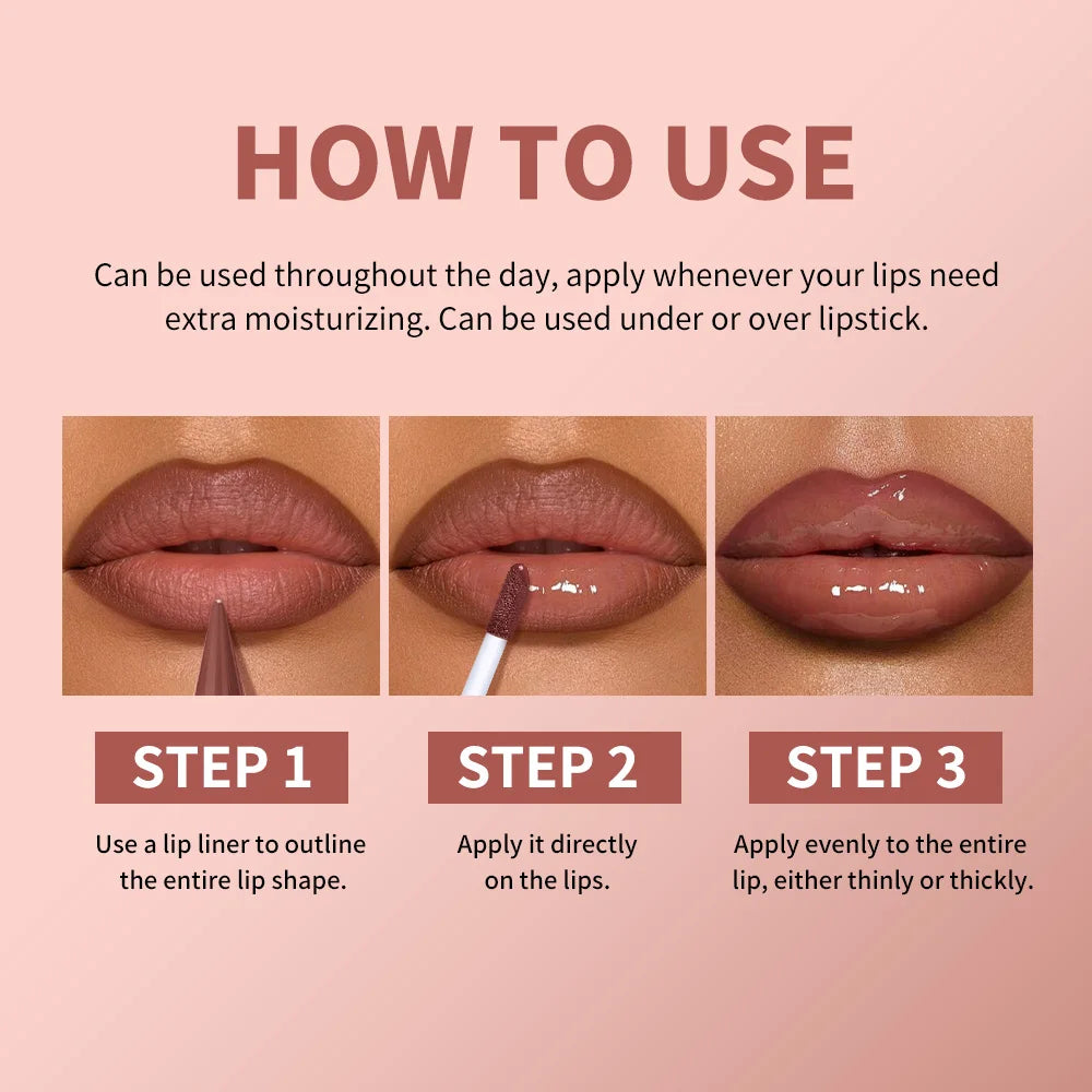 Lip Liner and Lip Gloss Set for Daily Makeup and Enhancing Natural Lip Shape