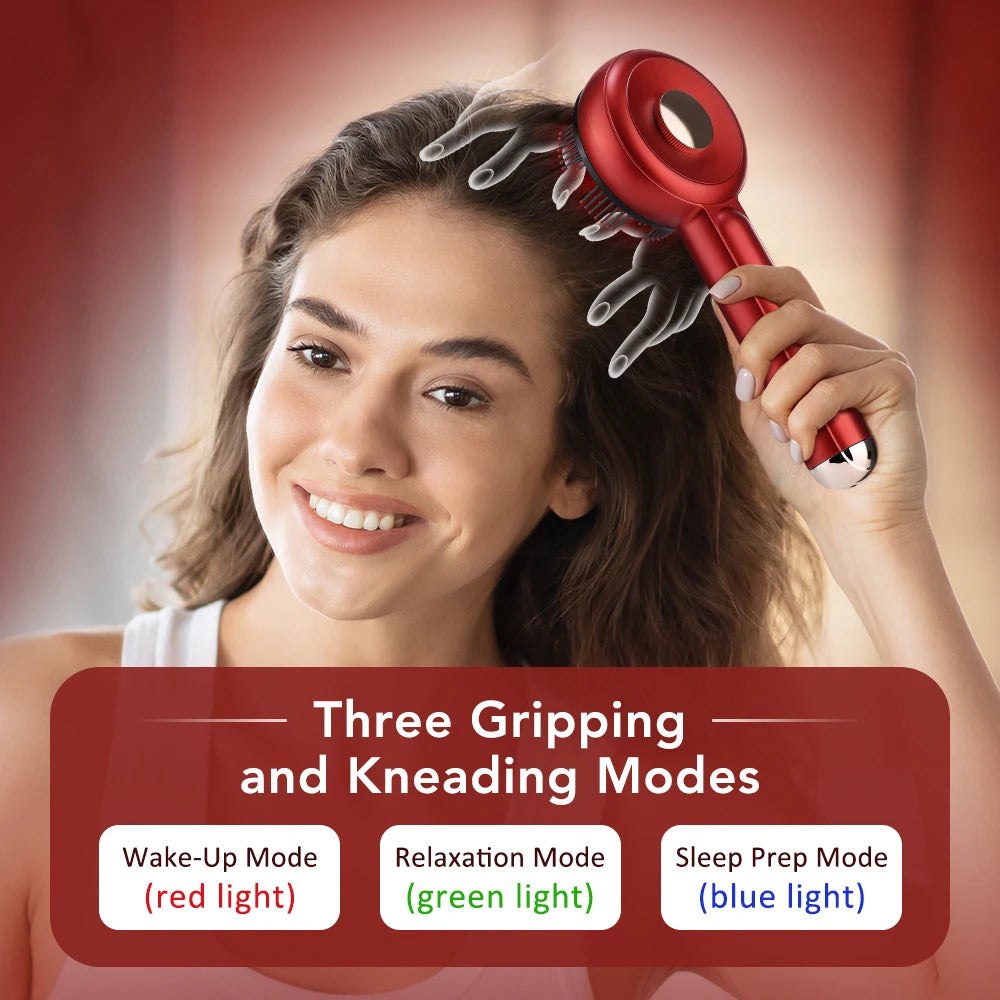 Electric Scalp Massager and Hair Oil Applicator Brush for Relaxation at Home