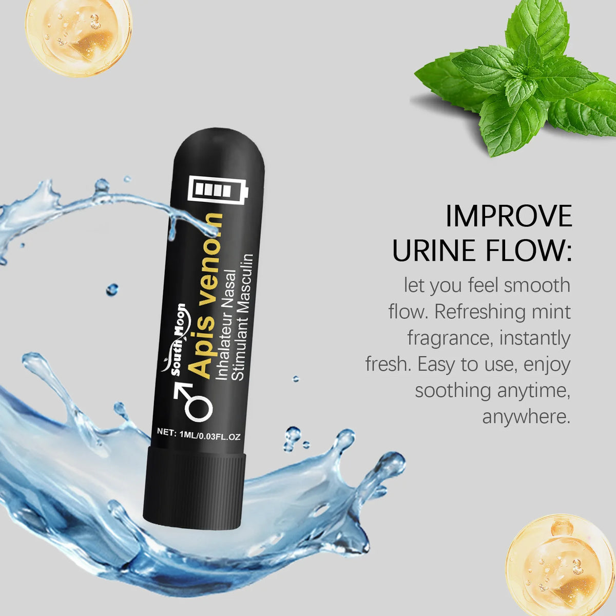 Nasal Sniffing Stick and Apis Venom Inhaler for Men Seeking Daily Wellness Support