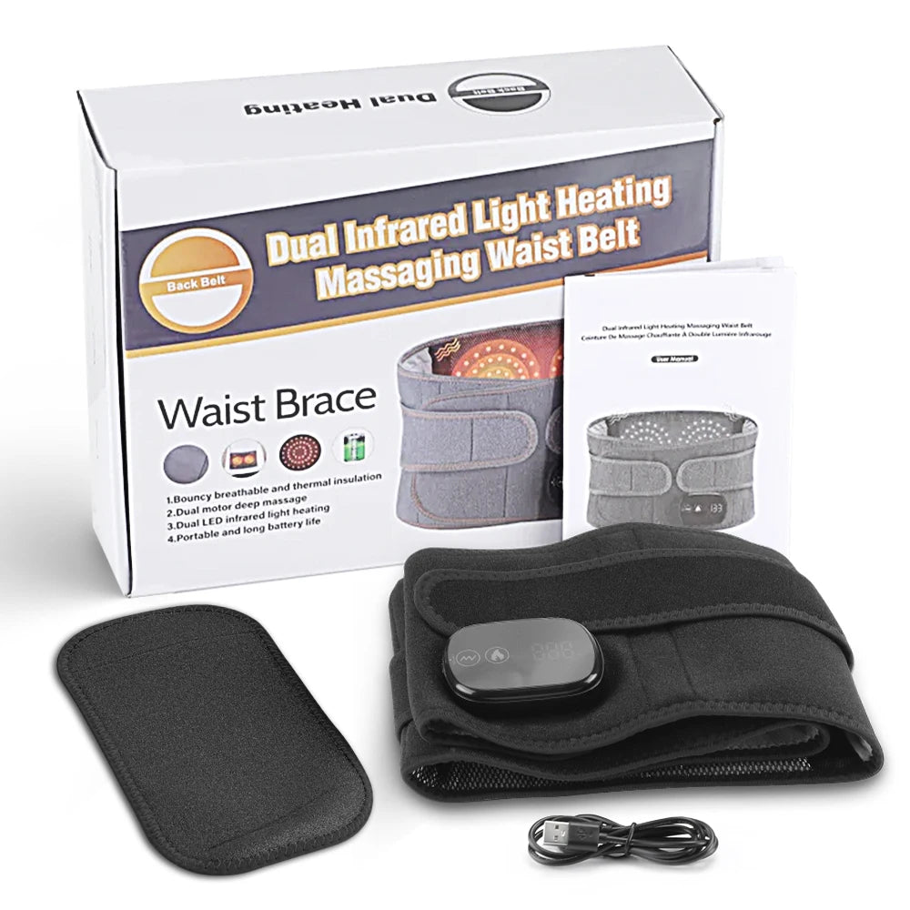 Heated Waist Massager and Vibration Back Support for Daily Relaxation and Comfort