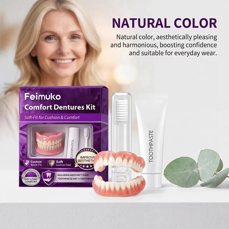 Silicone Dentures and False Teeth for Instant Smile Enhancement for Daily Comfort