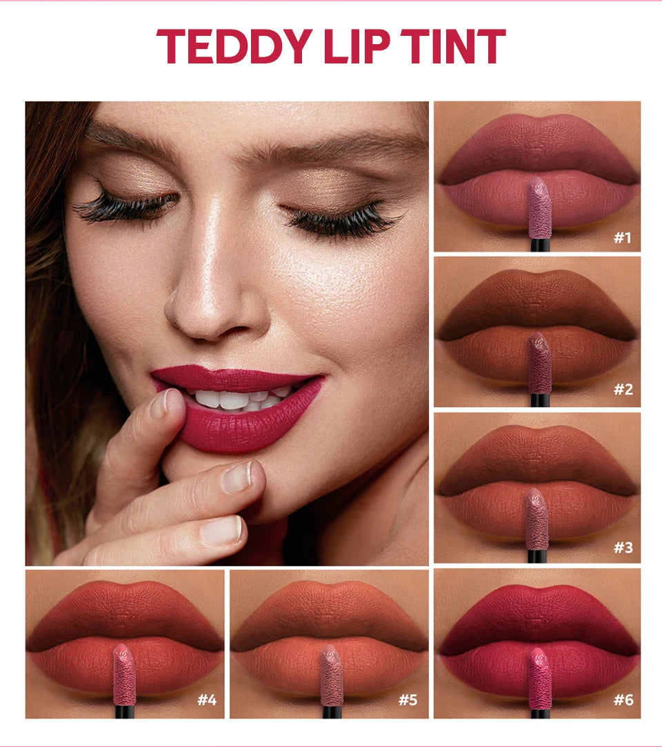 Teddy Lip Tint and Matte Liquid Lipstick for long lasting waterproof natural makeup - 8