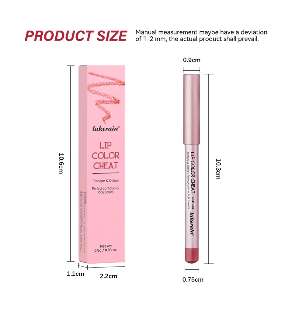 Matte Lip Liner and Waterproof Lip Contour Pencil for Defining Shapes Daily - 17