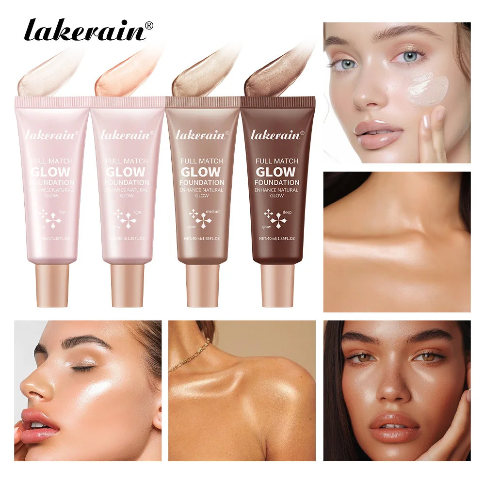 Liquid Glow Foundation and Illuminating Makeup Base for Radiant Skin Coverage - 1