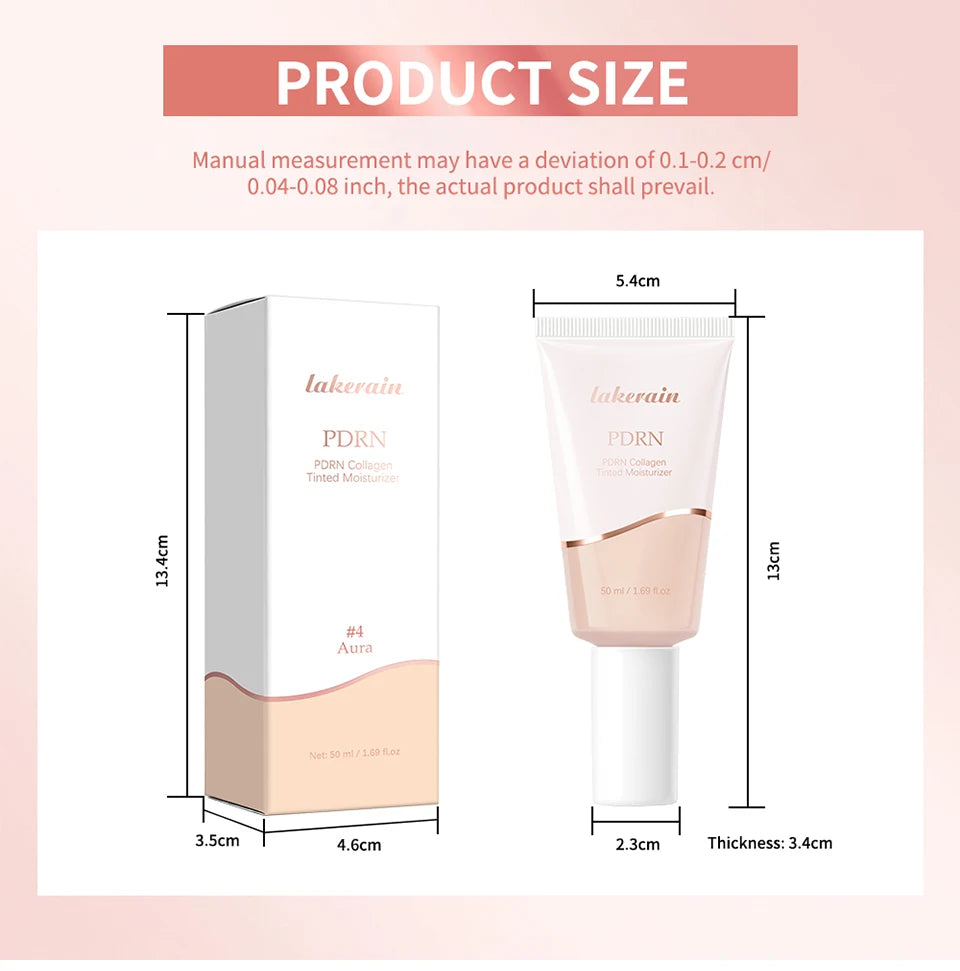 PDRN Collagen Tinted Moisturizer and Radiant Skin Foundation for Daily Glow Makeup