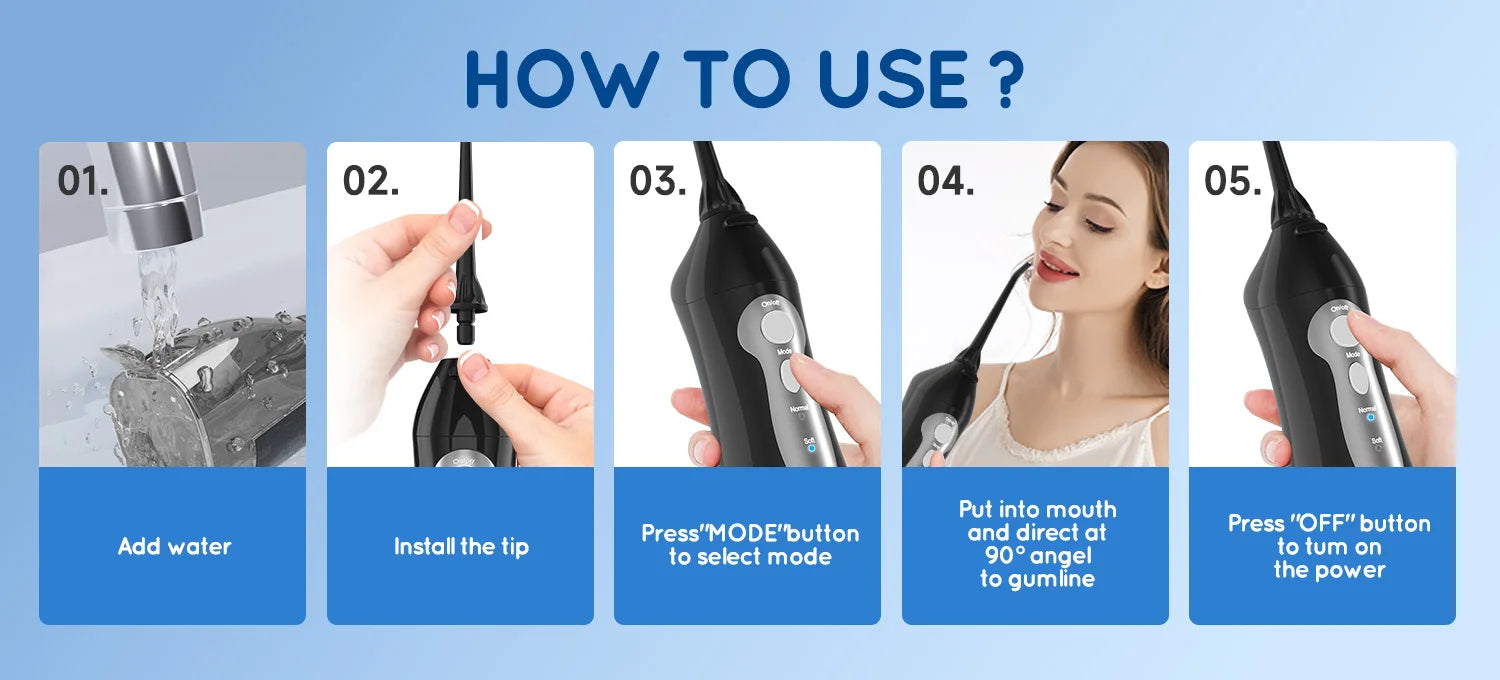 Water Flosser and Portable Oral Irrigator for Daily Teeth Cleaning Routine - 12