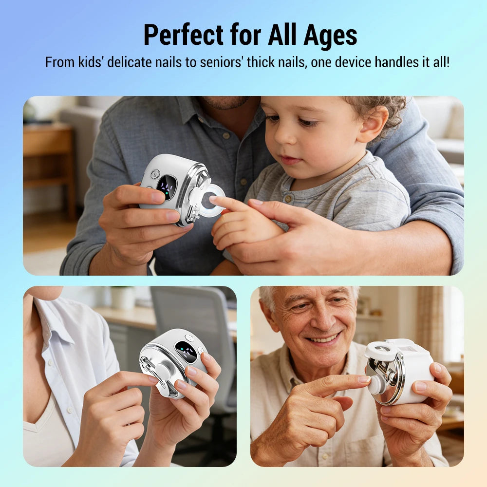 Electric Nail Clipper and Automatic Trimmer for Seniors and Children at Home