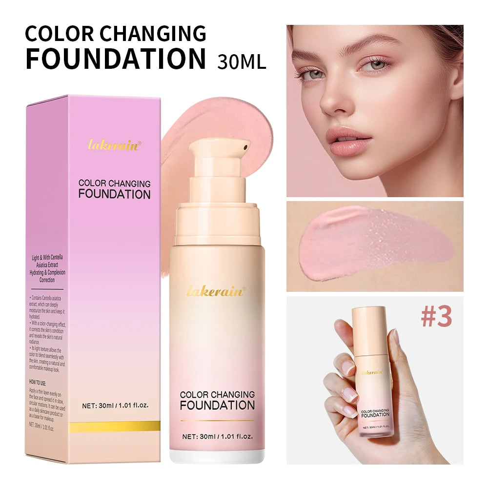 Color Changing Foundation and Liquid Face Concealer for Daily Natural Makeup Looks