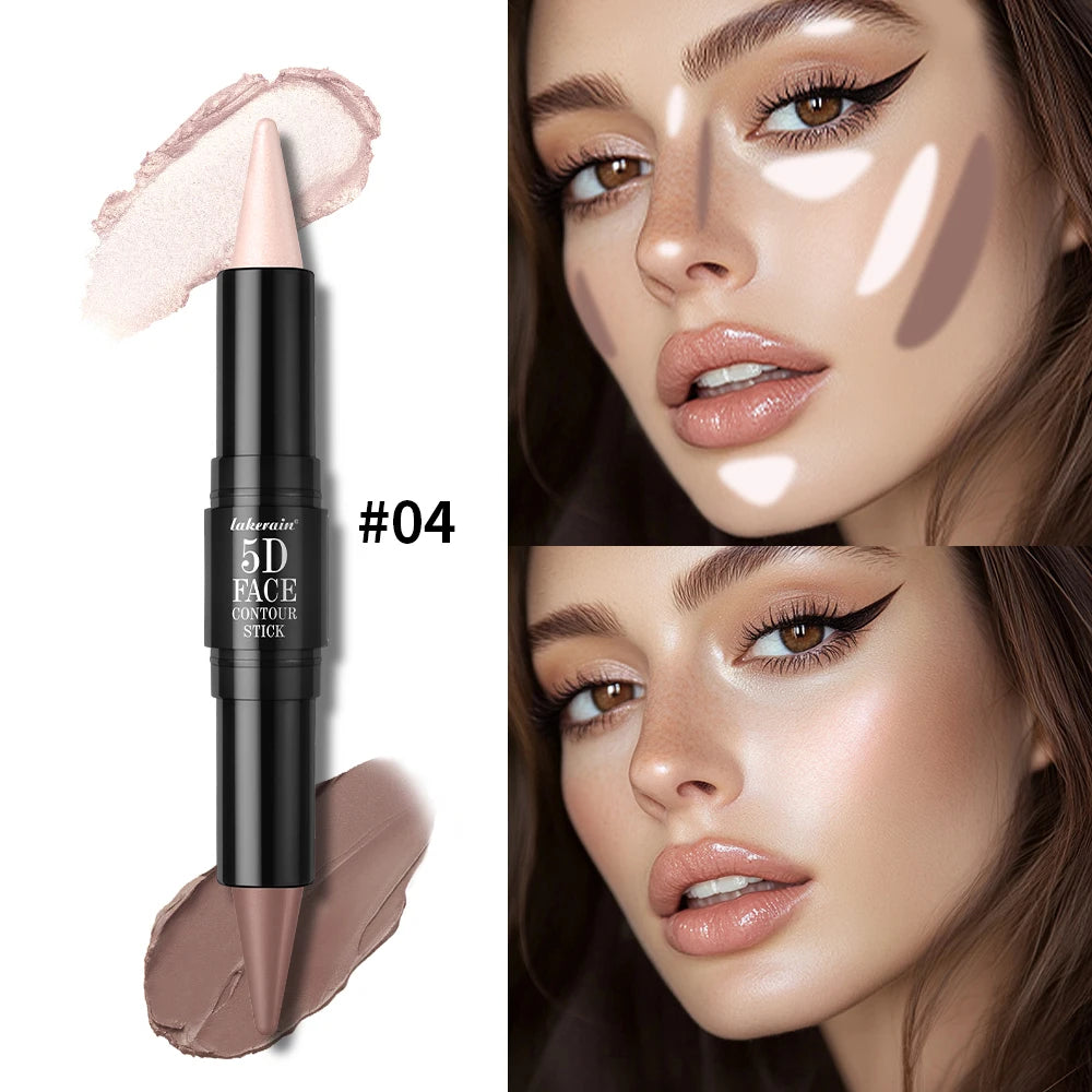 Dual Ended Contour Stick and Face Highlighter for Perfect Sculpted Makeup Looks - 21