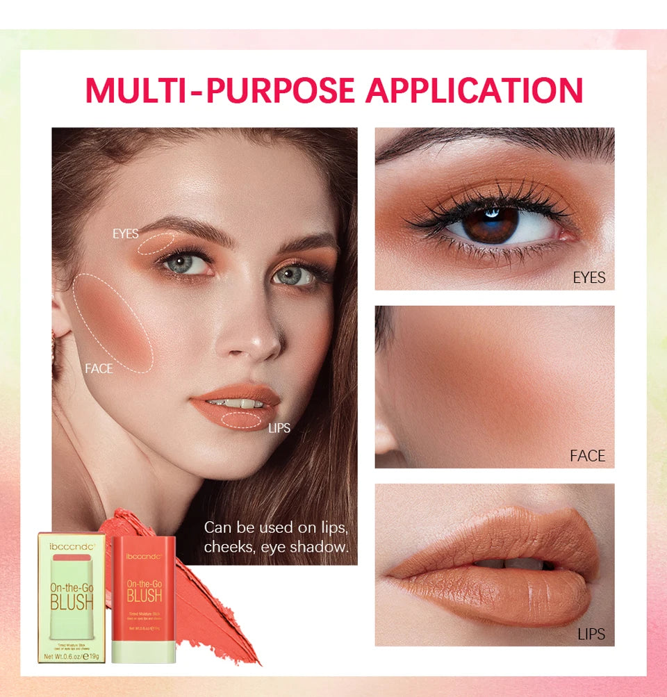 Tinted Moisture Stick and Cream Blush for Natural Daily Makeup Looks - 18