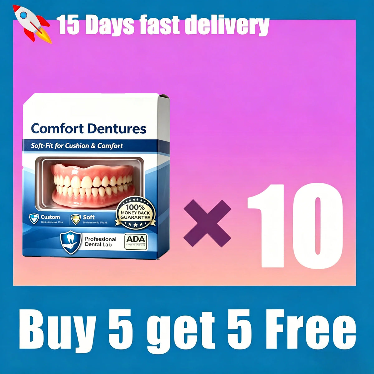 Natural Dentures and Cosmetic Fake Teeth for Instant Confidence and Daily Smile