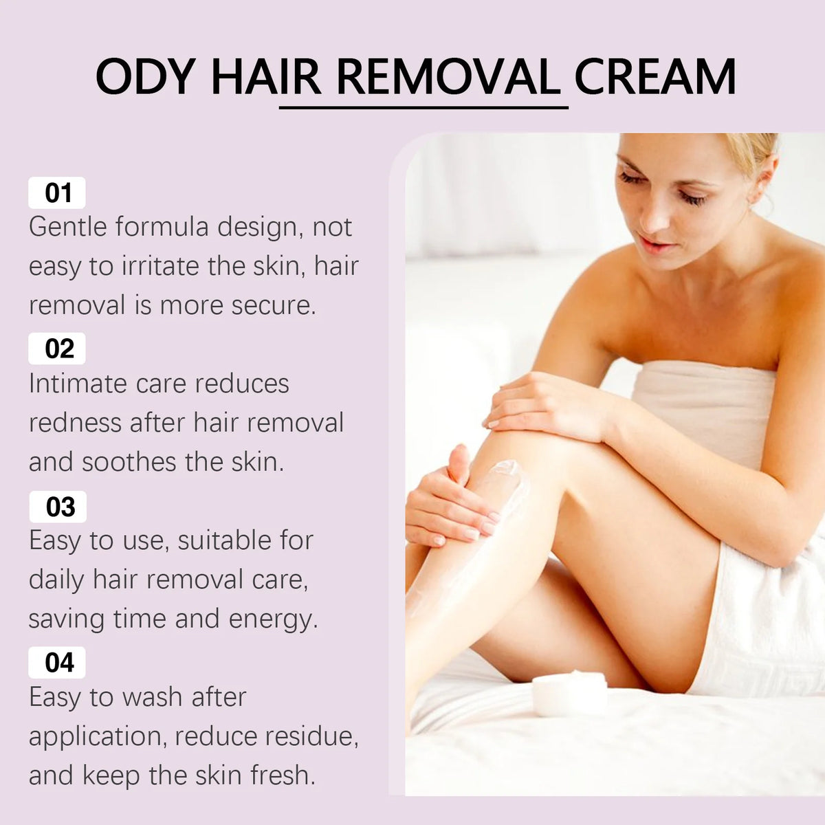 Hair Removal Cream and Depilatory Lotion for Smooth Painless Skin Results