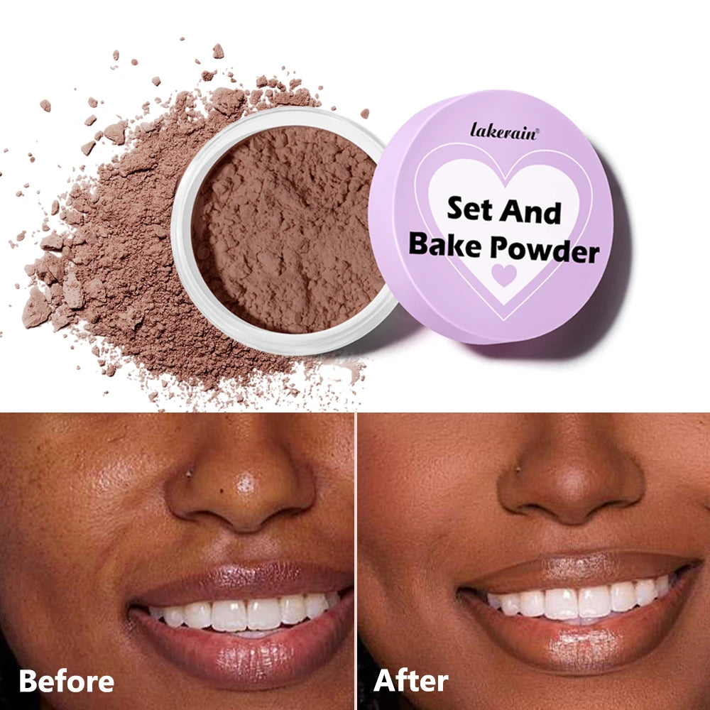 Set and Bake Powder and Oil Control Face Makeup for All Day Matte Finish