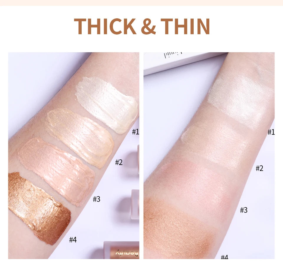 Liquid Highlighter and Shimmer Makeup Luminizer for Radiant Glow and Beauty
