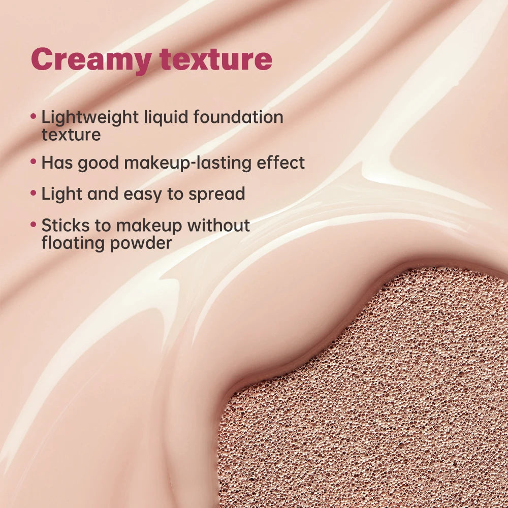 Semi Matte CC Cream Cushion and Long Lasting Foundation for Flawless Face Makeup - 6
