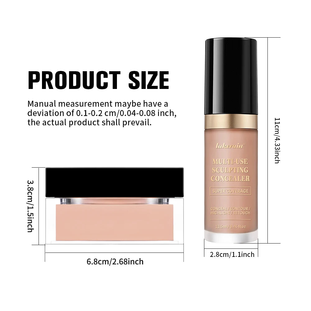 Face Makeup Set and Concealing Powder Kit for Flawless Daily Beauty Routines - 8